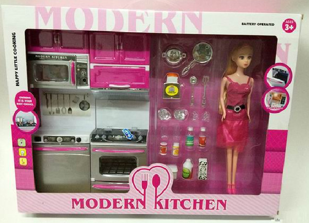 TOY KITCHEN+BARBIE