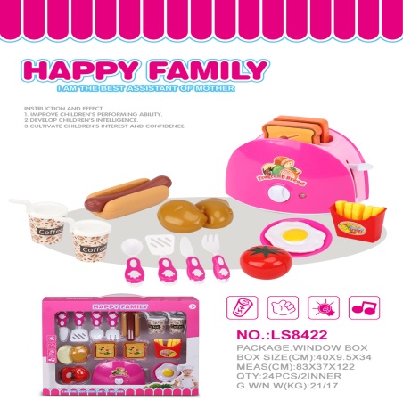 Electric toaster, Fruit play house set 2*AA not included